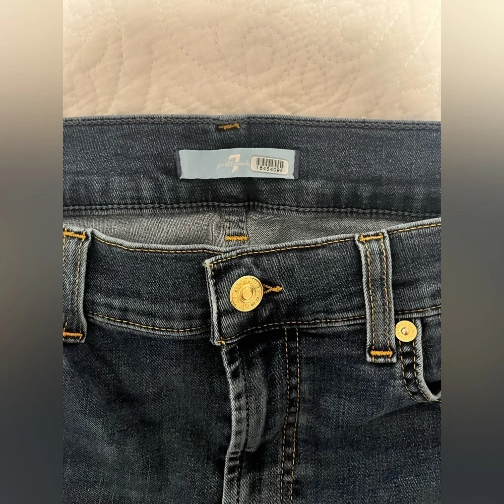 7 For All Mankind Dark Blue Flare Jeans